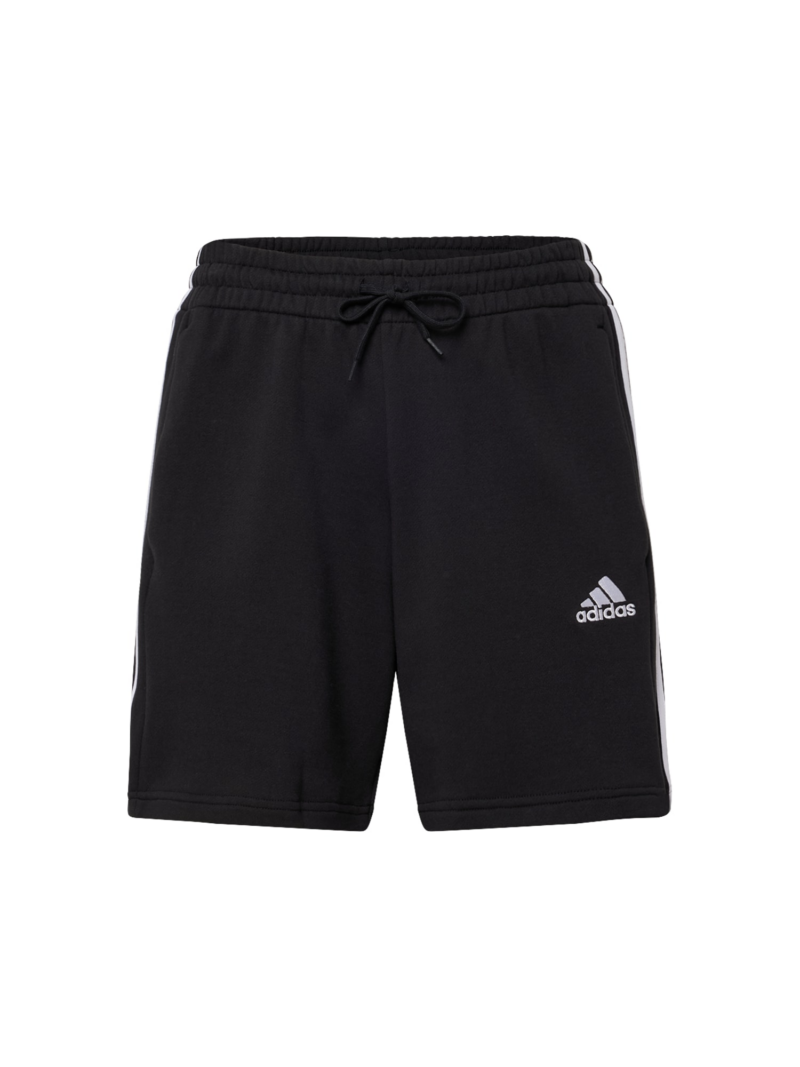 ADIDAS SPORTSWEAR Pantaloni sport 'Essentials French Terry 3-Stripes'  negru / alb