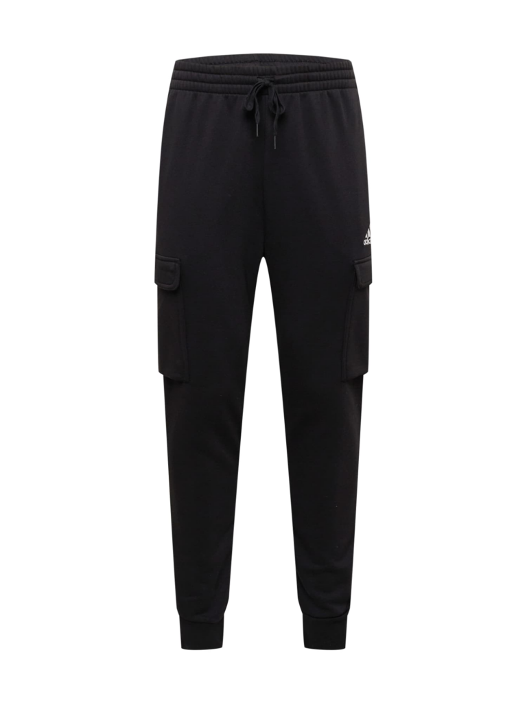 ADIDAS SPORTSWEAR Pantaloni sport 'Essentials'  negru / alb