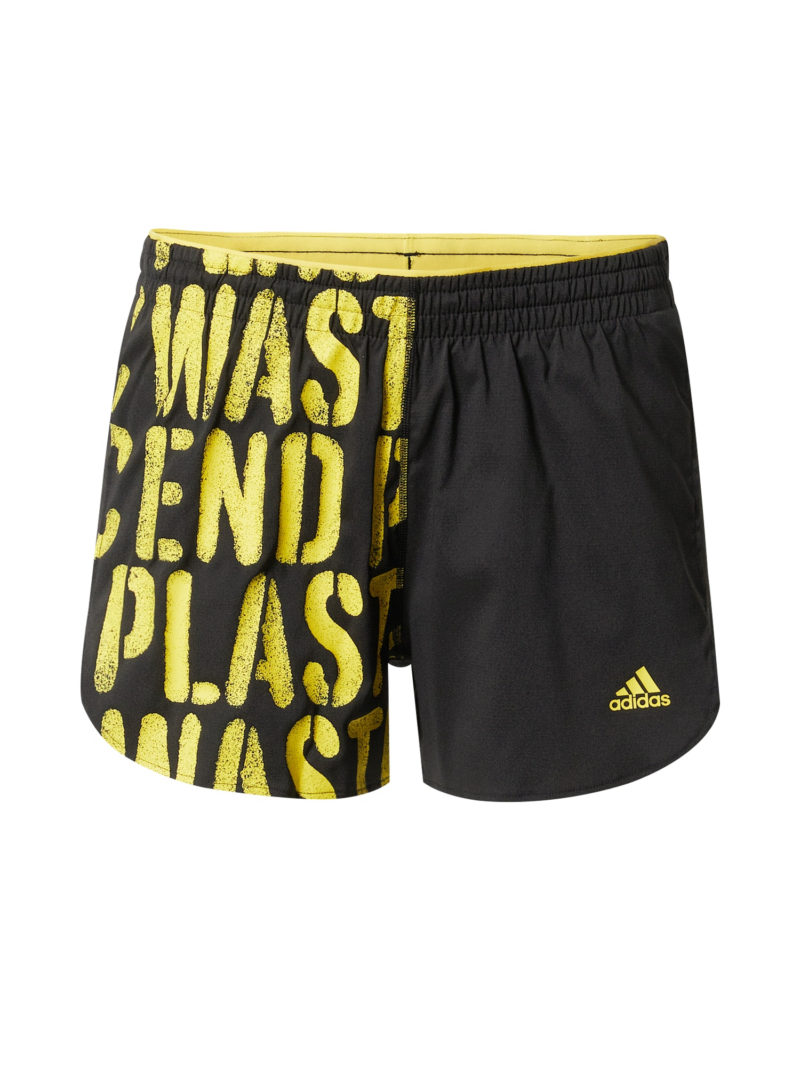 ADIDAS SPORTSWEAR Pantaloni sport 'Run Fast'  galben / negru