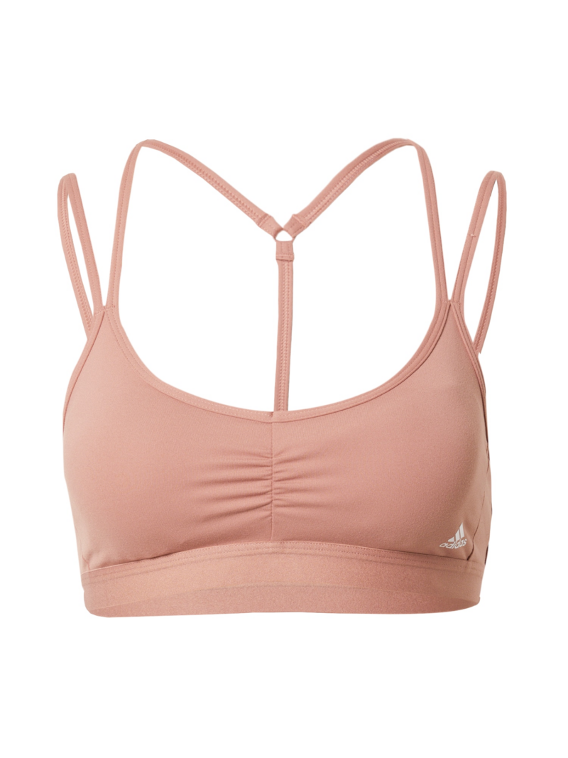 ADIDAS SPORTSWEAR Sutien sport 'Essentials Light-Support'  maro deschis / alb