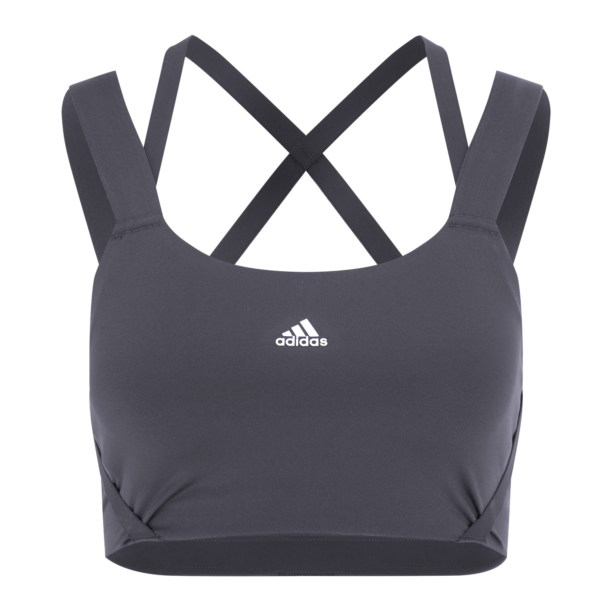 ADIDAS SPORTSWEAR Sutien sport  gri bazalt / alb