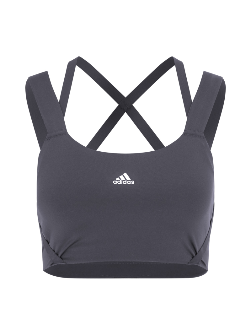 ADIDAS SPORTSWEAR Sutien sport  gri bazalt / alb