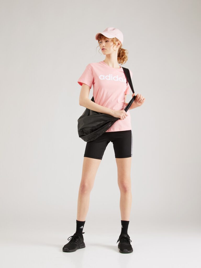 Cumpăra ADIDAS SPORTSWEAR Tricou funcțional 'Essentials'  rosé / alb