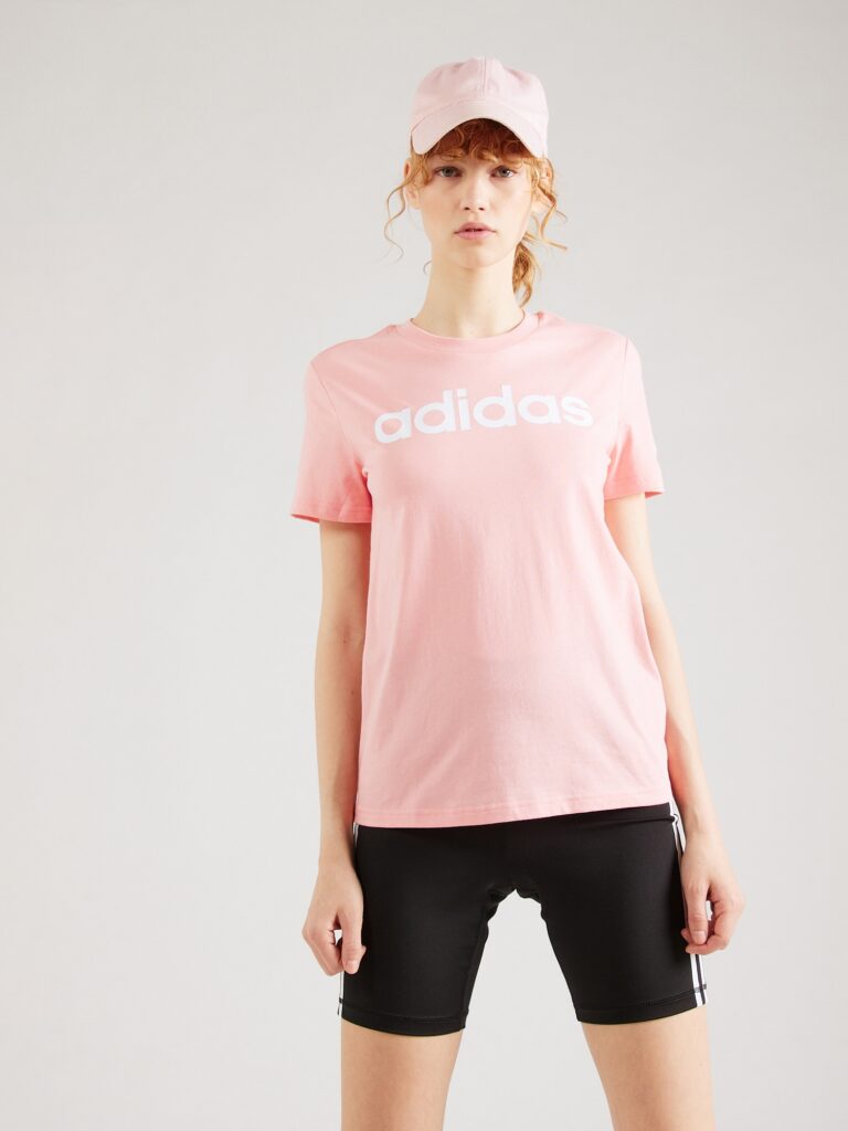 ADIDAS SPORTSWEAR Tricou funcțional 'Essentials'  rosé / alb