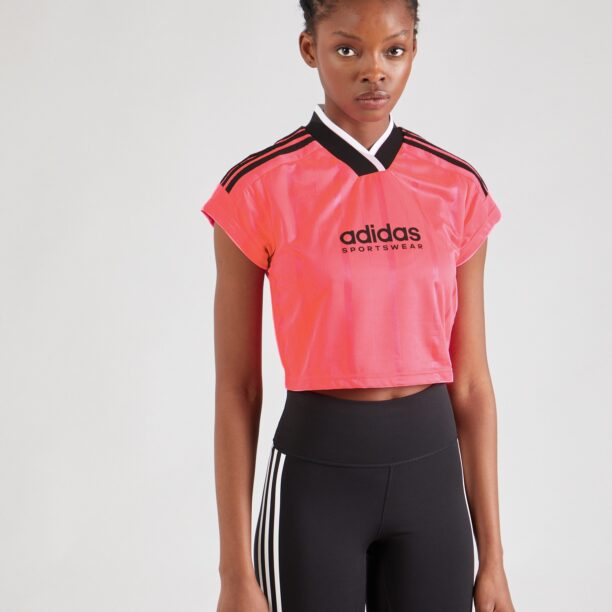 ADIDAS SPORTSWEAR Tricou funcțional 'TIRO Q2'  roz / negru / alb