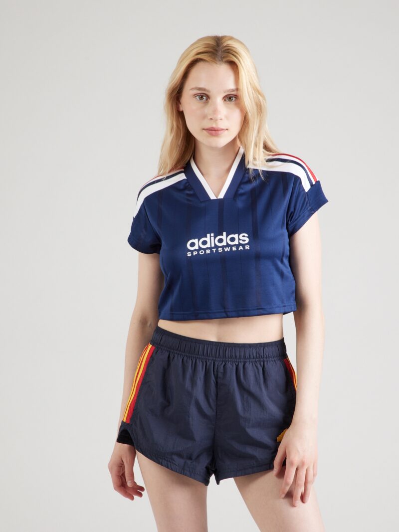 ADIDAS SPORTSWEAR Tricou funcțional 'Tiro'  albastru / portocaliu / roșu / alb