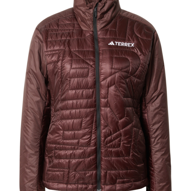 ADIDAS TERREX Geacă outdoor 'Xperior Varilite Primaloft'  maro ruginiu / alb