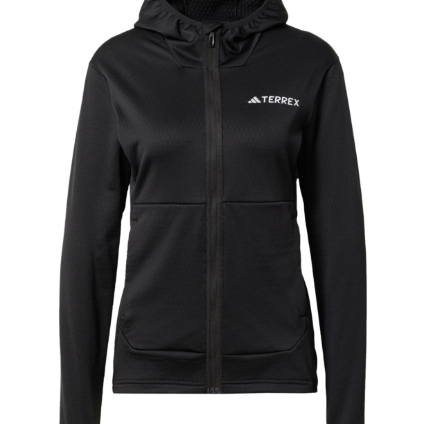 ADIDAS TERREX Jachetă  fleece funcțională 'Xperior'  negru / alb