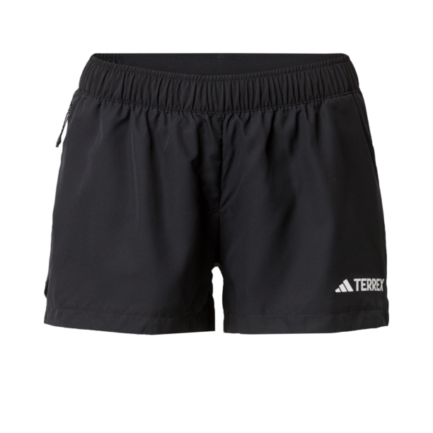 ADIDAS TERREX Pantaloni outdoor 'TRAIL'  negru / alb