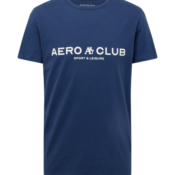 AÉROPOSTALE Tricou 'CLUB'  bleumarin / alb murdar