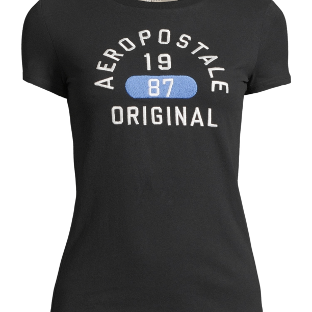 AÉROPOSTALE Tricou 'JUL'  opal / negru / alb