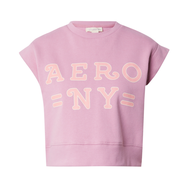 AÉROPOSTALE Tricou 'NY'  mauve / portocaliu deschis / alb