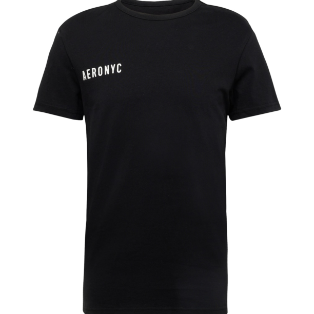 AÉROPOSTALE Tricou 'NYC'  negru / alb