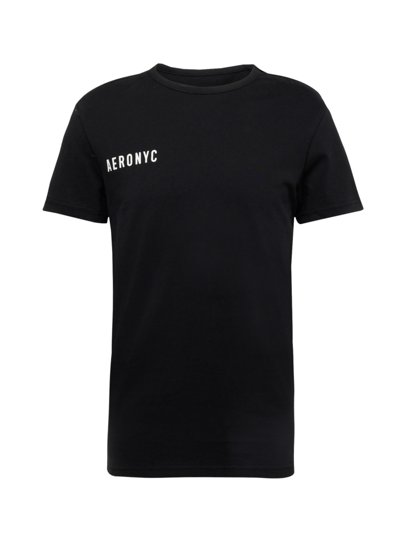 AÉROPOSTALE Tricou 'NYC'  negru / alb