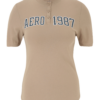 AÉROPOSTALE Tricou  bej / bleumarin / alb