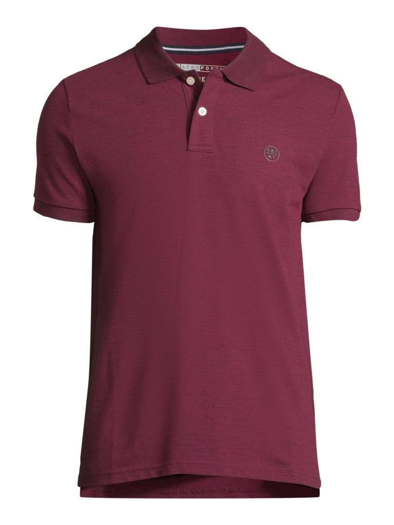 AÉROPOSTALE Tricou  gri / roșu burgundy