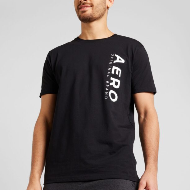 AÉROPOSTALE Tricou  negru / alb