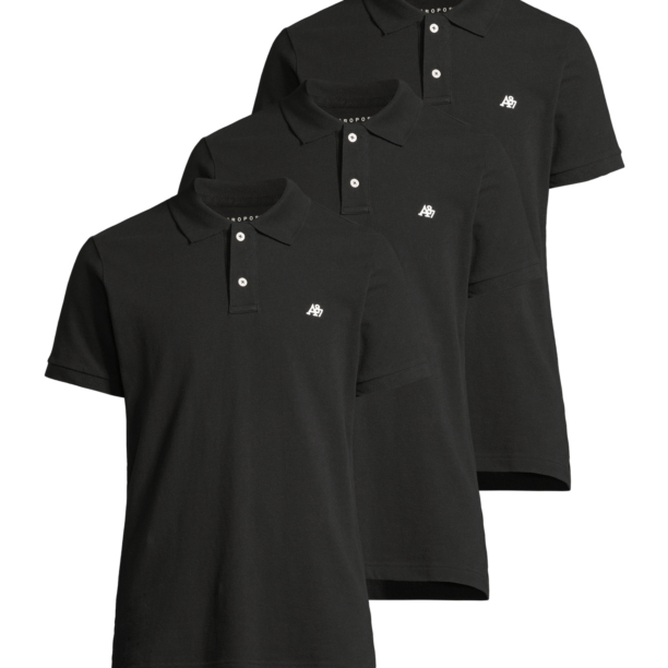 AÉROPOSTALE Tricou  negru / alb