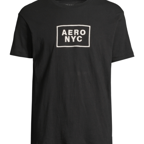 AÉROPOSTALE Tricou  negru / alb