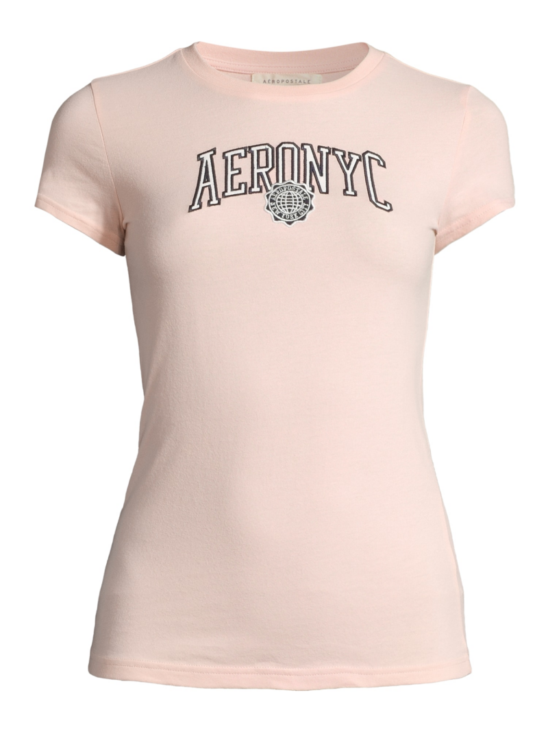 AÉROPOSTALE Tricou  roz deschis / negru / alb