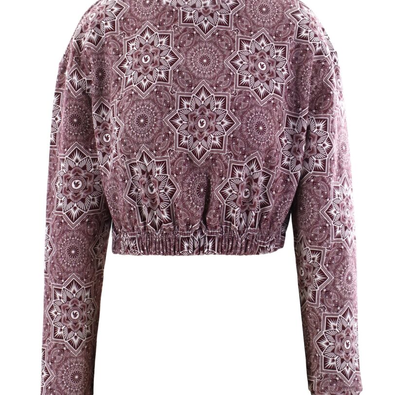 AIKI KEYLOOK Bluză de molton 'Tarot'  roșu bordeaux / alb