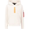 ALPHA INDUSTRIES Bluză de molton 'Alpha PP'  portocaliu deschis / roșu deschis / alb / alb lână