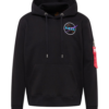 ALPHA INDUSTRIES Bluză de molton 'Dark Side'  albastru deschis / portocaliu / negru / alb