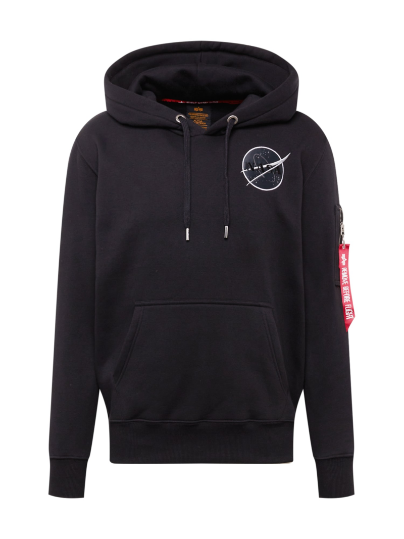 ALPHA INDUSTRIES Bluză de molton 'Dark Side'  albastru marin / gri / negru / alb