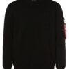 ALPHA INDUSTRIES Bluză de molton 'Emb'  negru