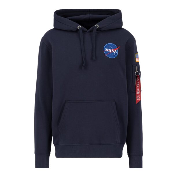 ALPHA INDUSTRIES Bluză de molton 'Space Shuttle'  albastru / albastru închis / roșu / alb