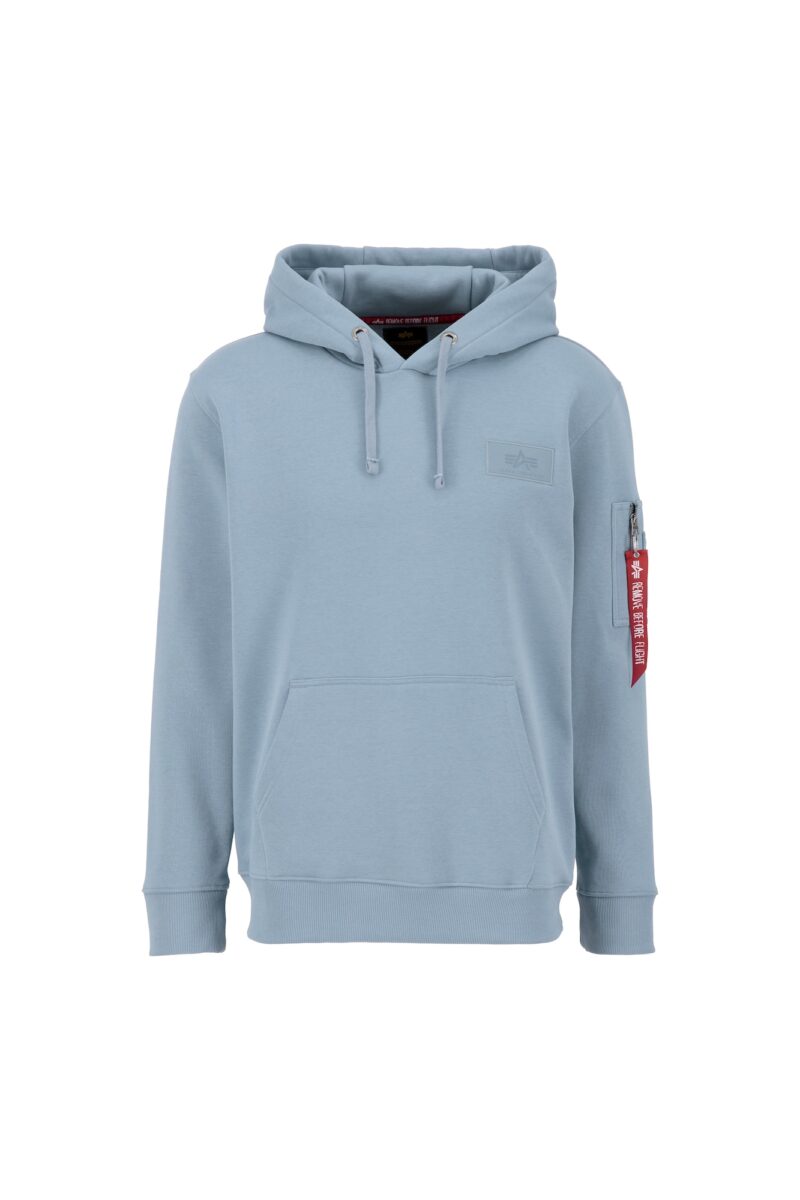 ALPHA INDUSTRIES Bluză de molton  albastru deschis / roșu / alb