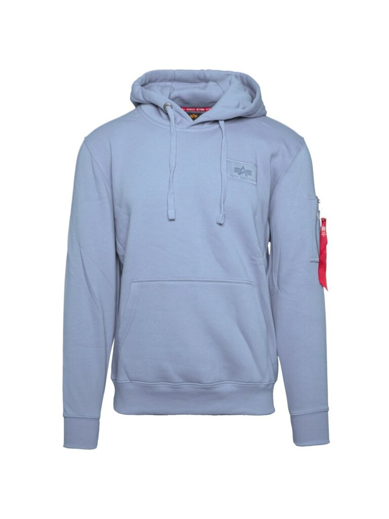 ALPHA INDUSTRIES Bluză de molton  albastru deschis / roșu / alb