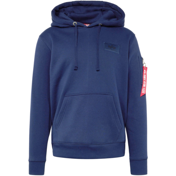 ALPHA INDUSTRIES Bluză de molton  albastru gențiană / roșu intens / alb