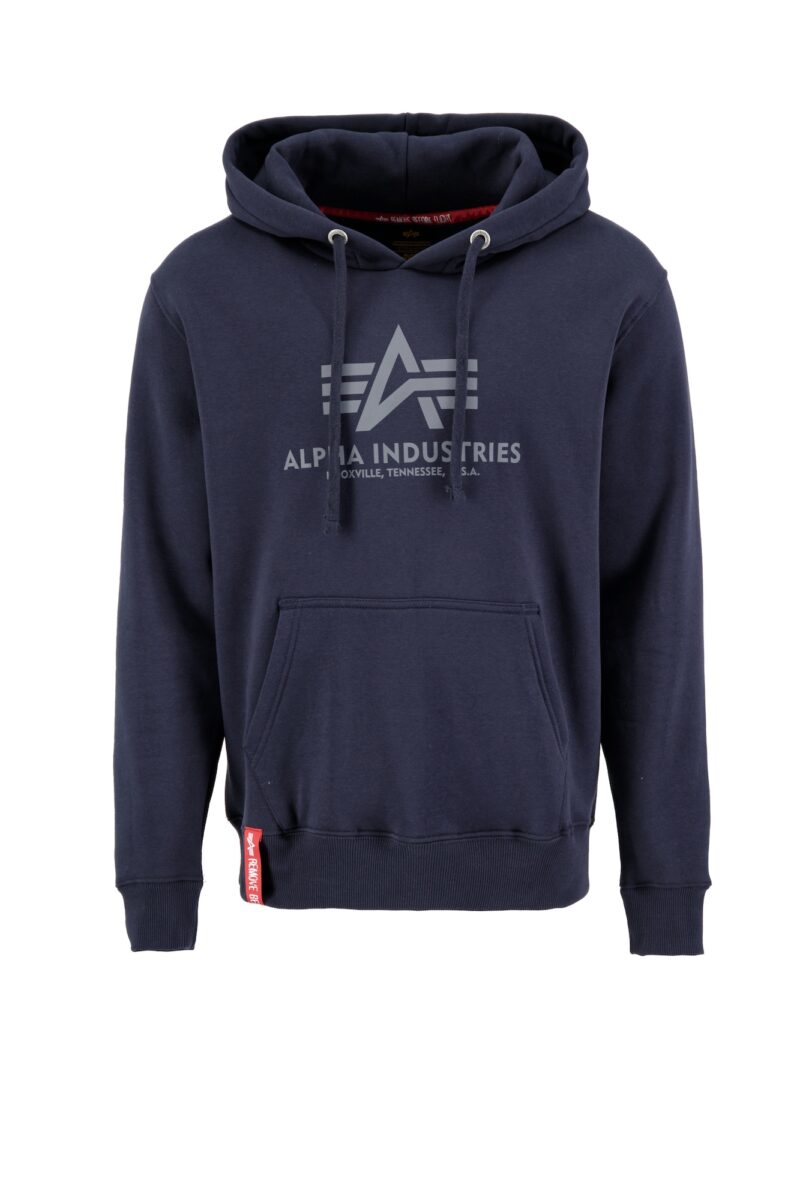 ALPHA INDUSTRIES Bluză de molton  albastru marin / gri