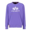 ALPHA INDUSTRIES Bluză de molton  albastru violet / alb