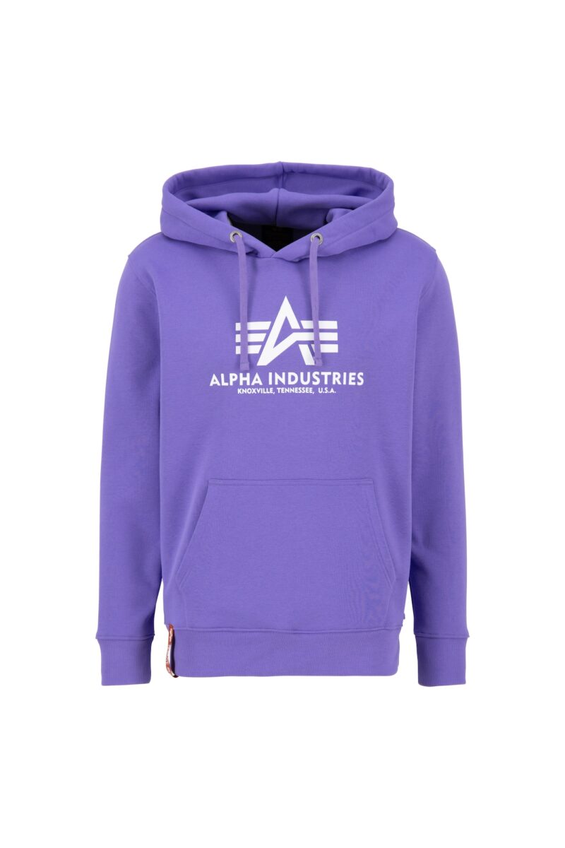 ALPHA INDUSTRIES Bluză de molton  albastru violet / roșu / alb