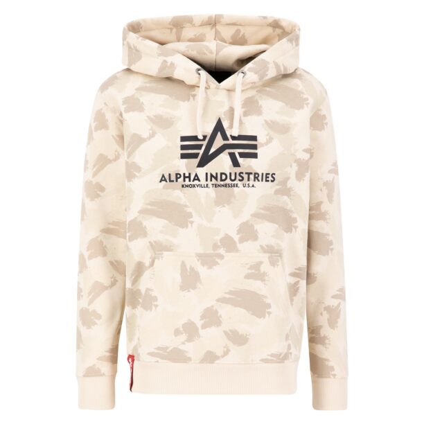 ALPHA INDUSTRIES Bluză de molton  bej / gri taupe / negru