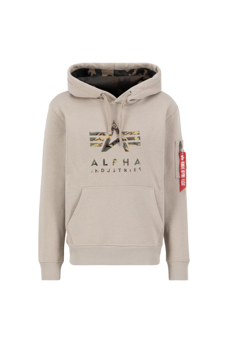 ALPHA INDUSTRIES Bluză de molton  bej / maro / sângeriu / alb