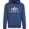 ALPHA INDUSTRIES Bluză de molton  bleumarin / alb