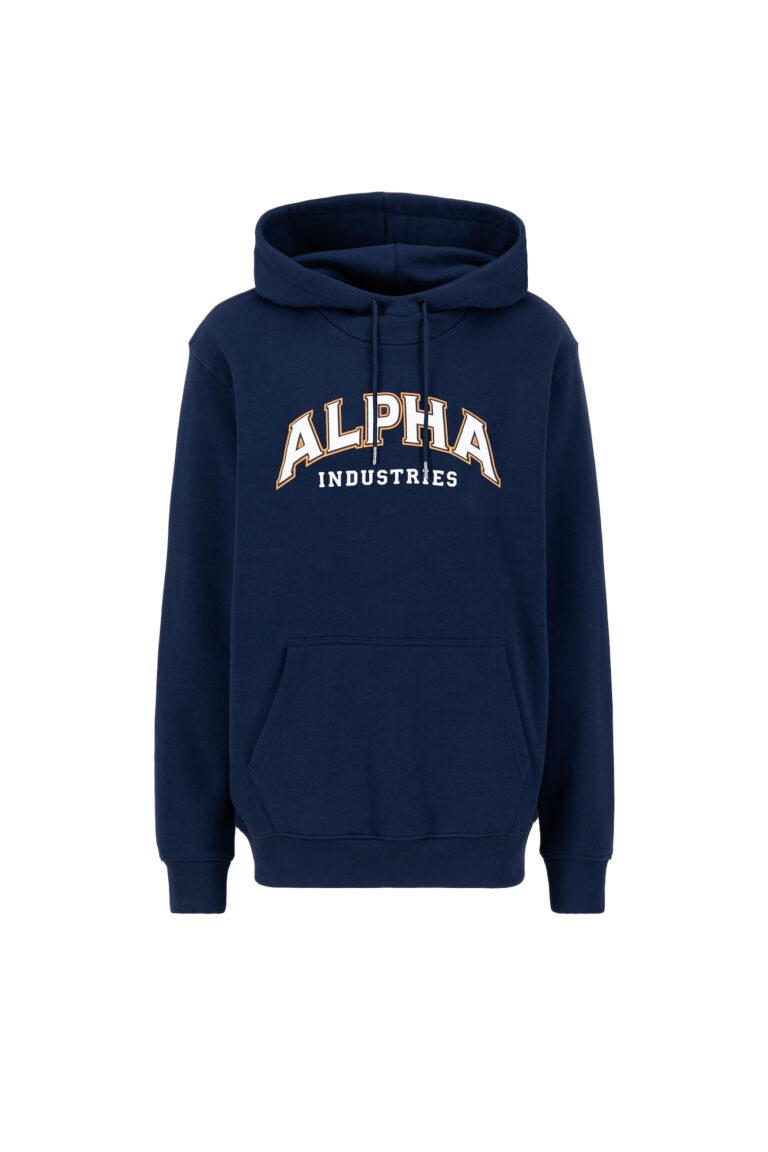 ALPHA INDUSTRIES Bluză de molton  bleumarin / alb