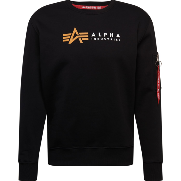 ALPHA INDUSTRIES Bluză de molton  galben șofran / roșu / negru / alb