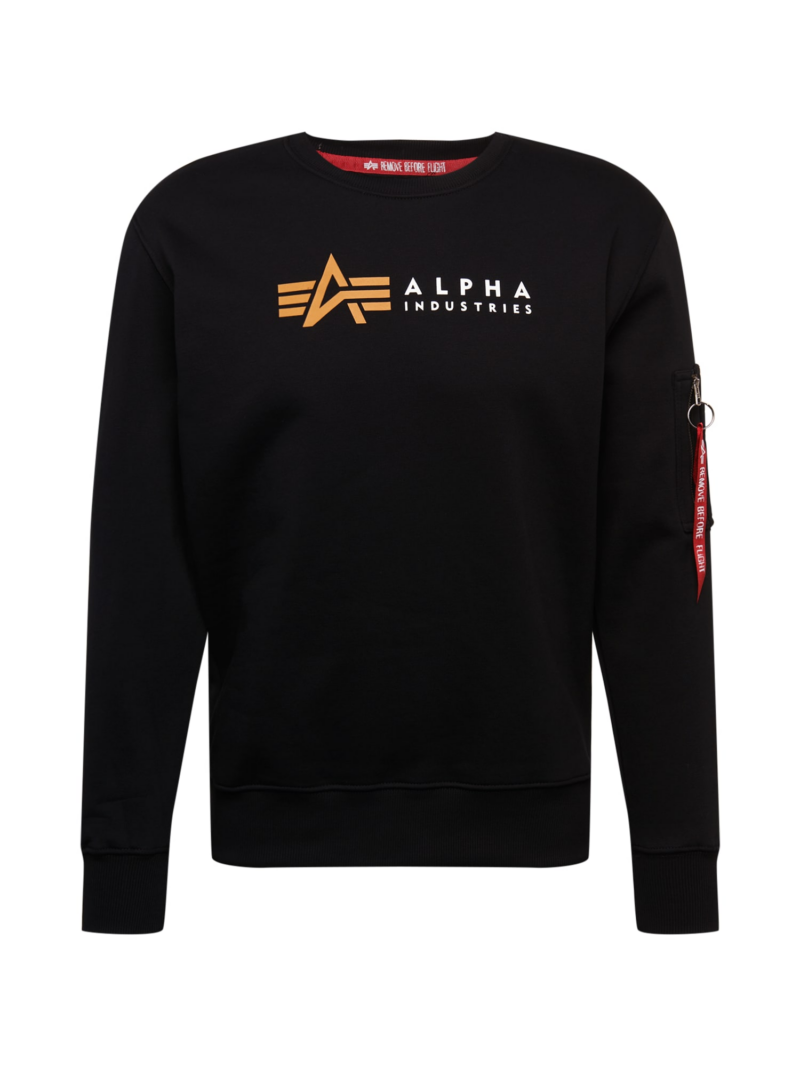 ALPHA INDUSTRIES Bluză de molton  galben șofran / roșu / negru / alb