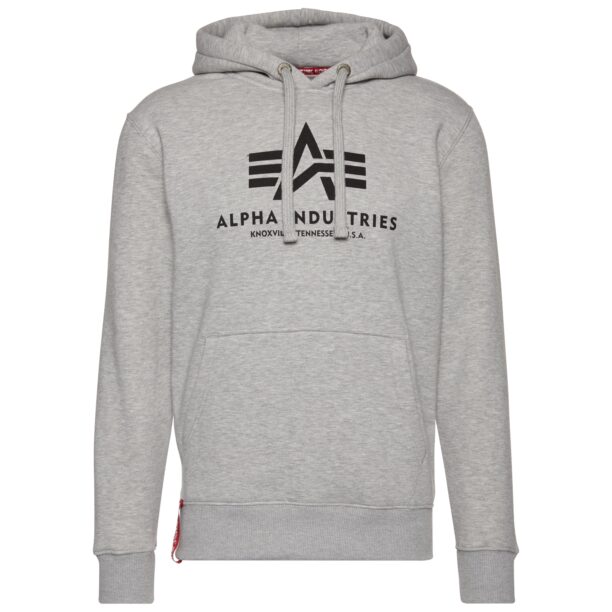 ALPHA INDUSTRIES Bluză de molton  gri amestecat / sângeriu / negru