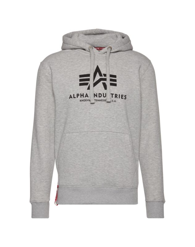 ALPHA INDUSTRIES Bluză de molton  gri amestecat / sângeriu / negru