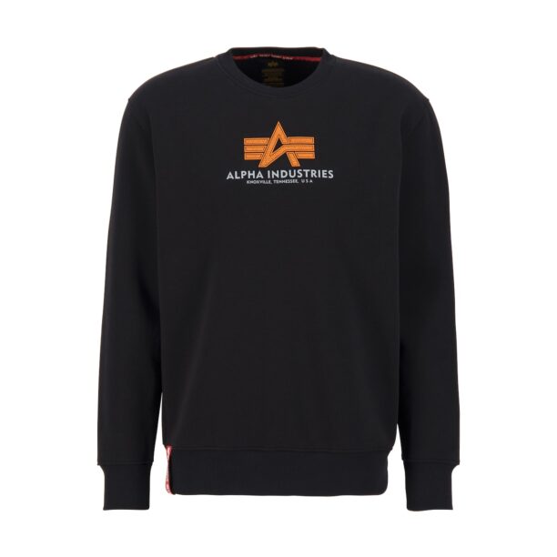 ALPHA INDUSTRIES Bluză de molton  gri argintiu / portocaliu / negru