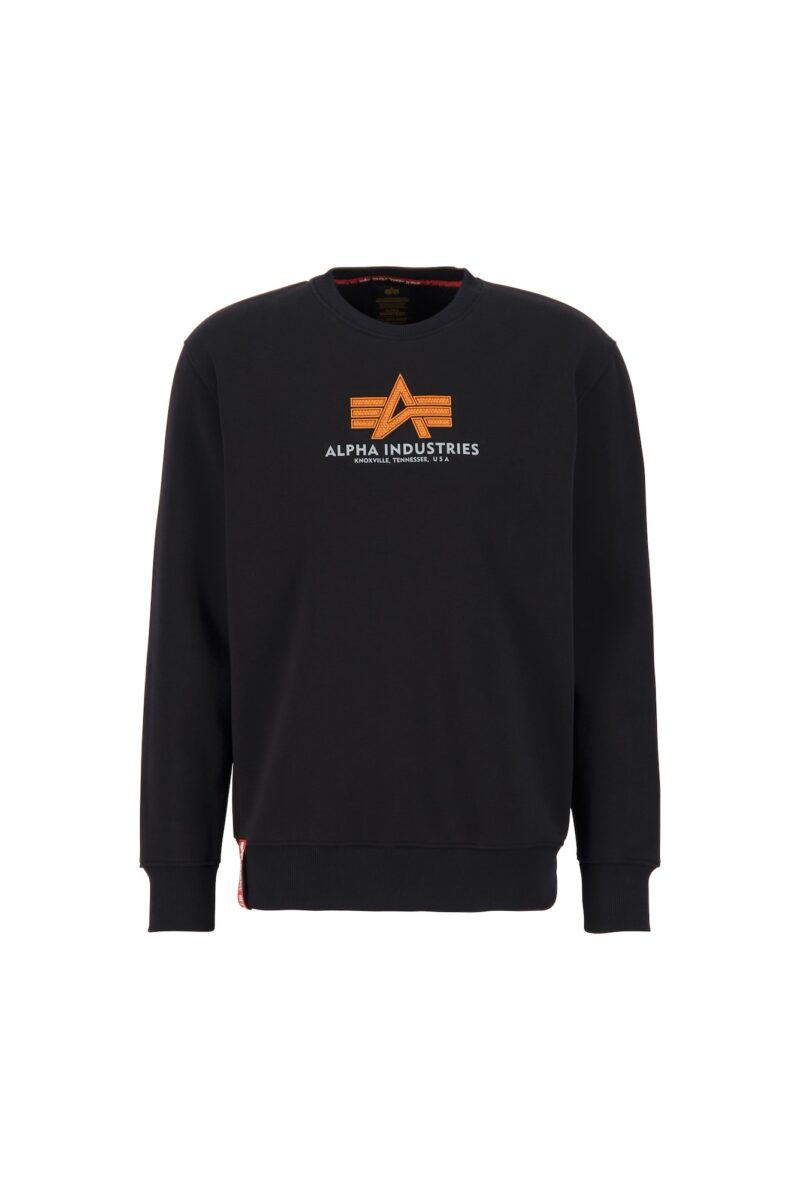 ALPHA INDUSTRIES Bluză de molton  gri argintiu / portocaliu / negru