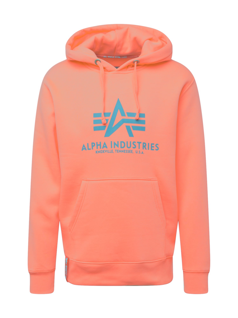 ALPHA INDUSTRIES Bluză de molton  gri argintiu / roșu deschis