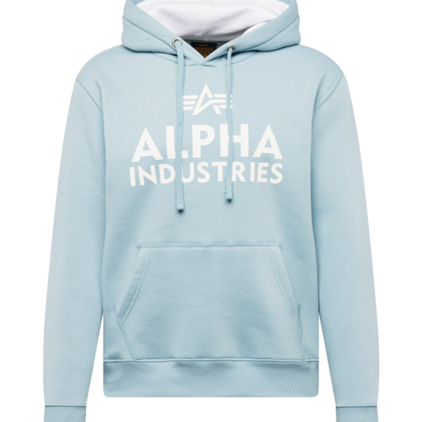 ALPHA INDUSTRIES Bluză de molton  gri bazalt / alb