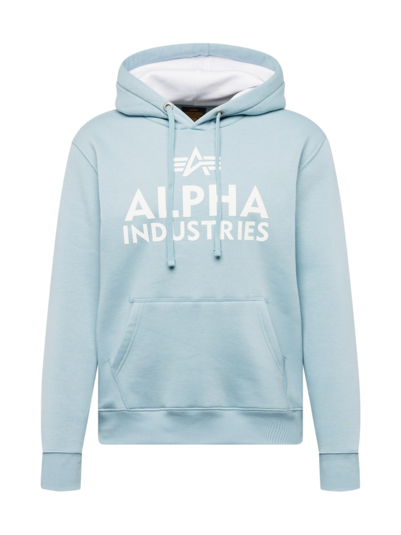 ALPHA INDUSTRIES Bluză de molton  gri bazalt / alb