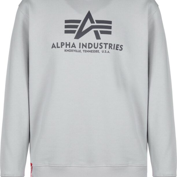 ALPHA INDUSTRIES Bluză de molton  gri / gri închis